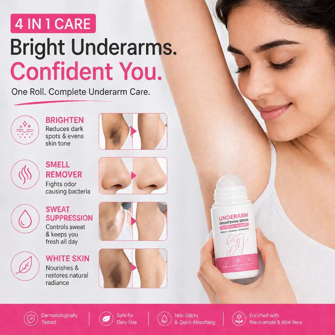 Underarm Brightening Roll-On with Niacinamide (Odor Control + Sweat Care)