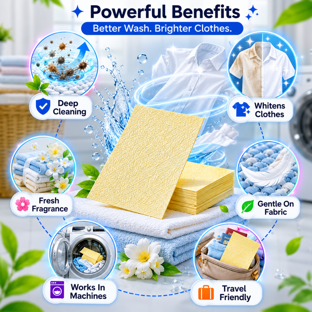 Deep Cleaning Laundry Whitening Sheets