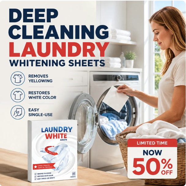 Deep Cleaning Laundry Whitening Sheets (50 SHEETS)